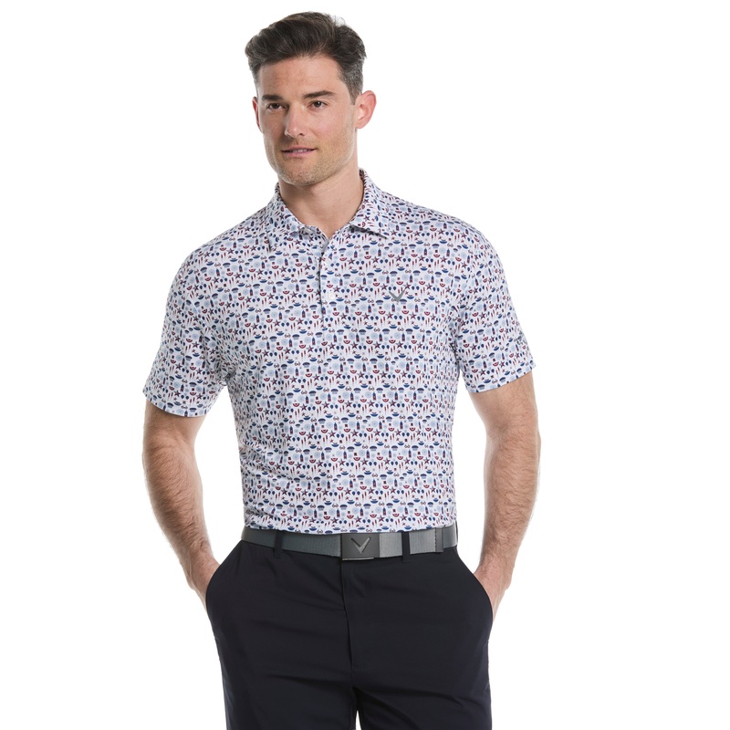 Men’s Americana Print Golf Polo