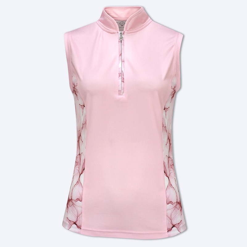Pure Golf Ladies Pink Blossom Sleeveless Polo