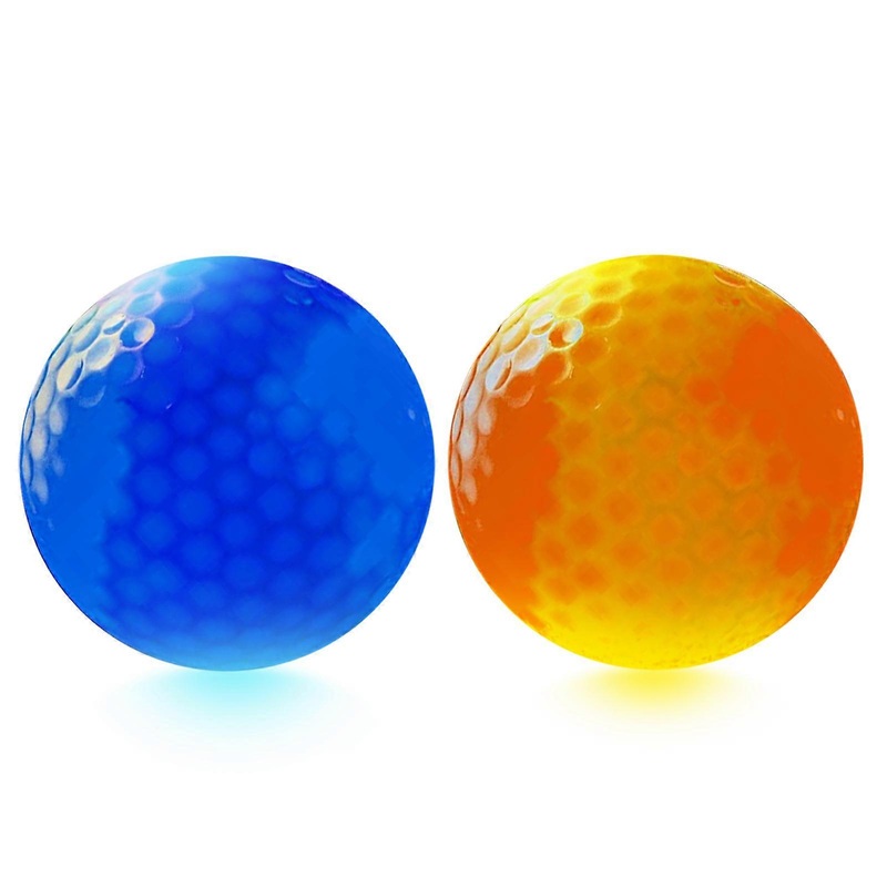 2pcs LED Glowing Golf Balls Night LED Golf Balls Luminous Golf Balls