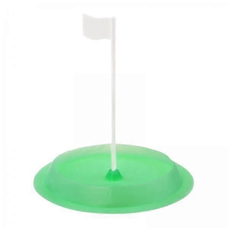 3X Golf Putting Cups Practice Hole with Flag Indoor Outdoors Putt Trainer Green
