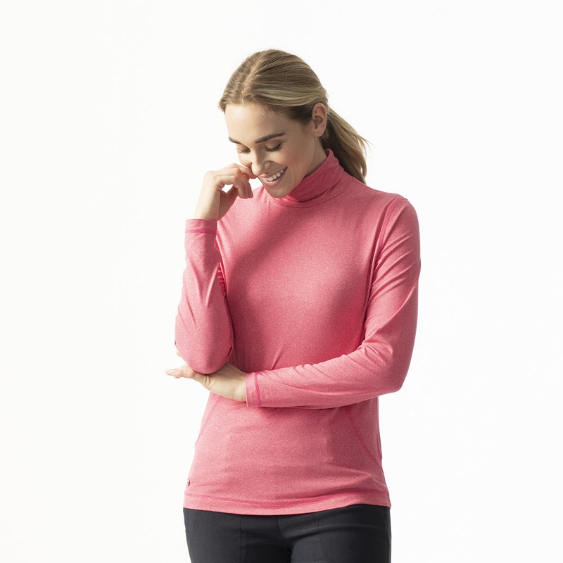 Daily Sports Ladies Berry Pink Roll-Neck Golf Top