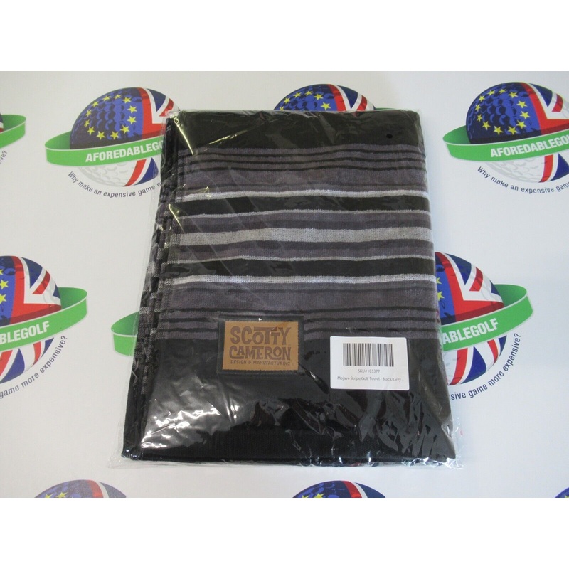 Titleist Scotty Cameron Limited Edition Mojave Stripe Golf Towel Black/Grey