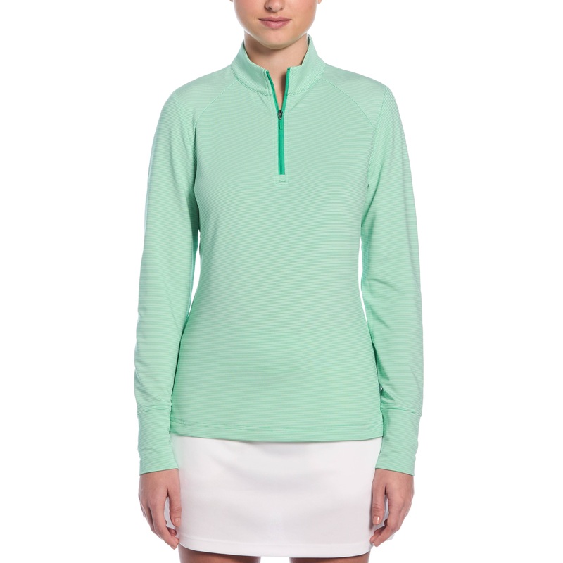 Women’s Feeder Stripe 1/4 Zip|Mint|XS|S|M|L|XL|XXL