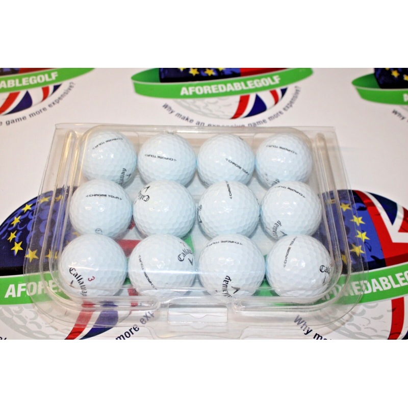 12 Callaway Chrome Tour Golf Balls Pearl/Pearl 1 Grade