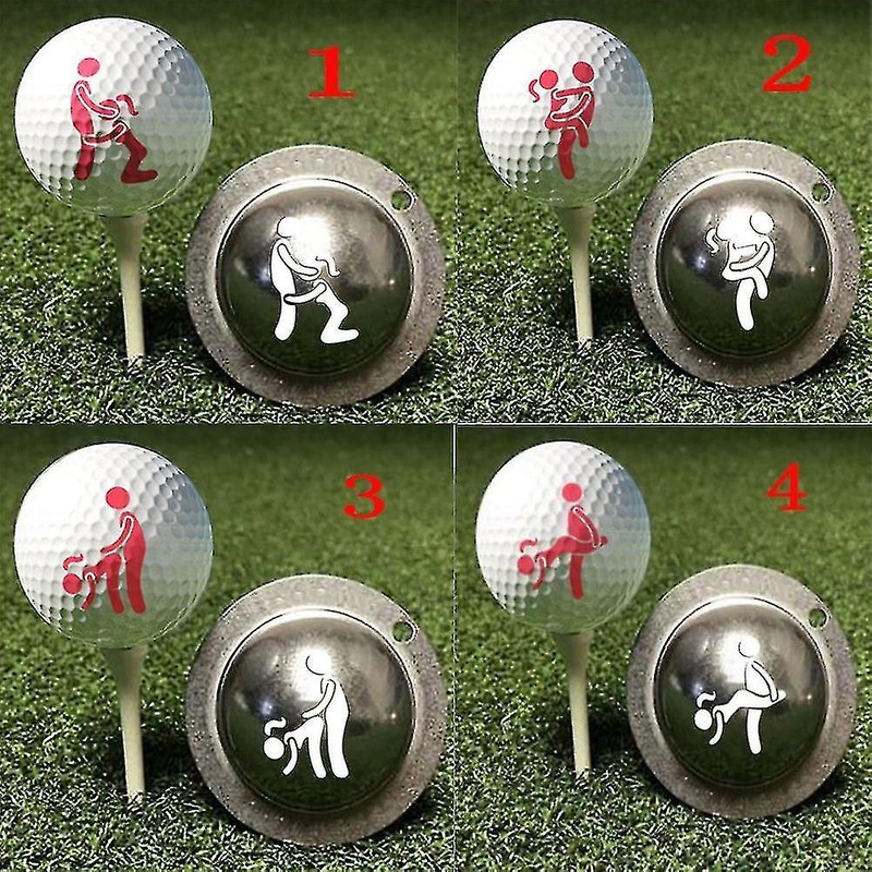 4pcs Funny Adult Humor Signal Golf Ball Marker Alignment Tool Models Ball Line Liner Marker Template