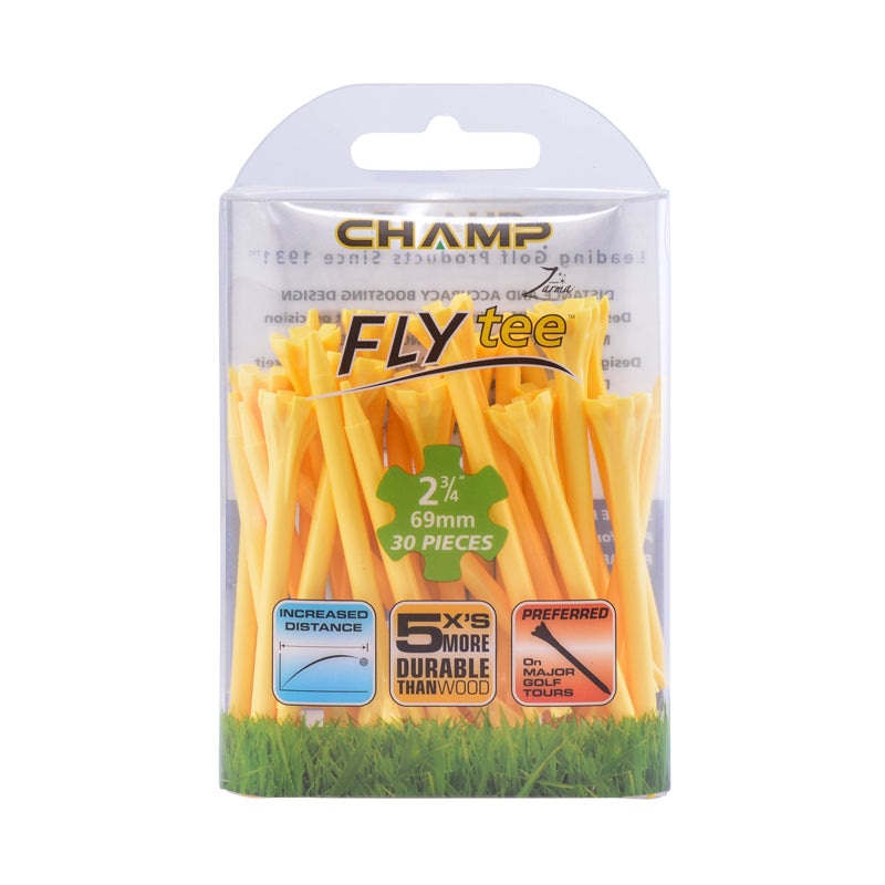 CHAMP 2 3/4 Inch Yellow Fly Tee – 30Pcs