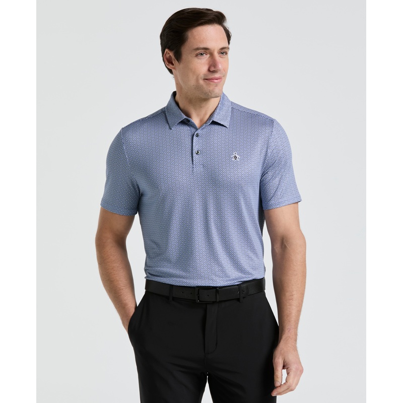Men’s Heritage Herringbone Print Golf Polo