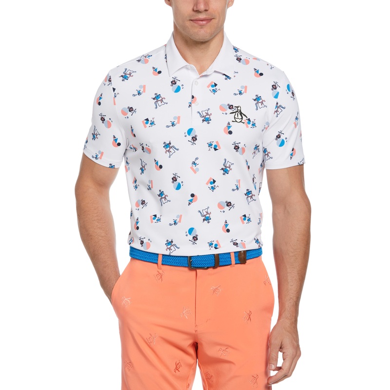 Men’s Memphis Pete Print Golf Polo Shirt