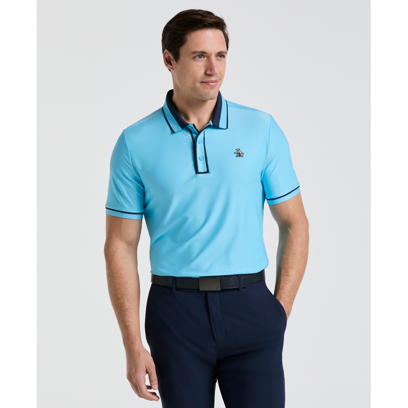 Men’s Ribbed Earl Blocked Golf Polo