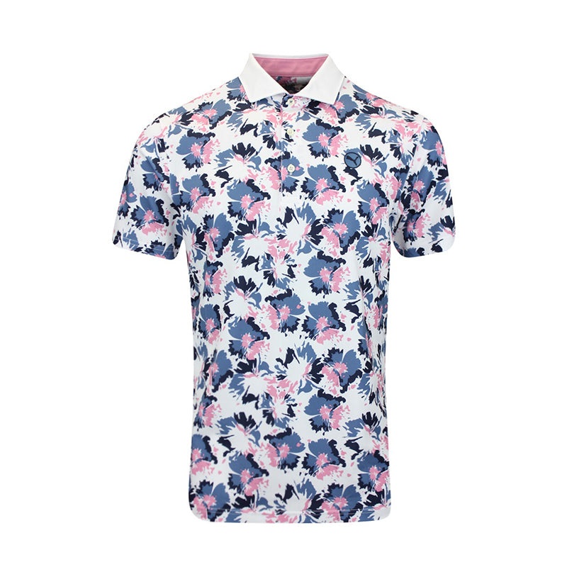 PUMA Pique Borrego Men’s Polo (White/Blue)