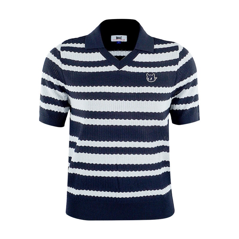 WAAC Multi Stripes Women’s Knit Polo (Navy)