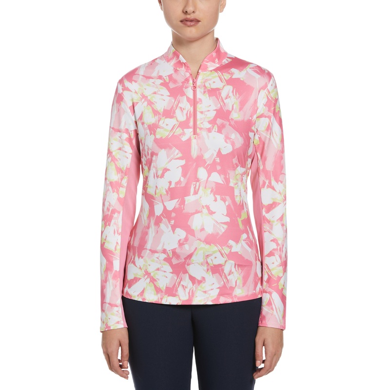 Women’s Floral Print Long Sleeve Golf Polo