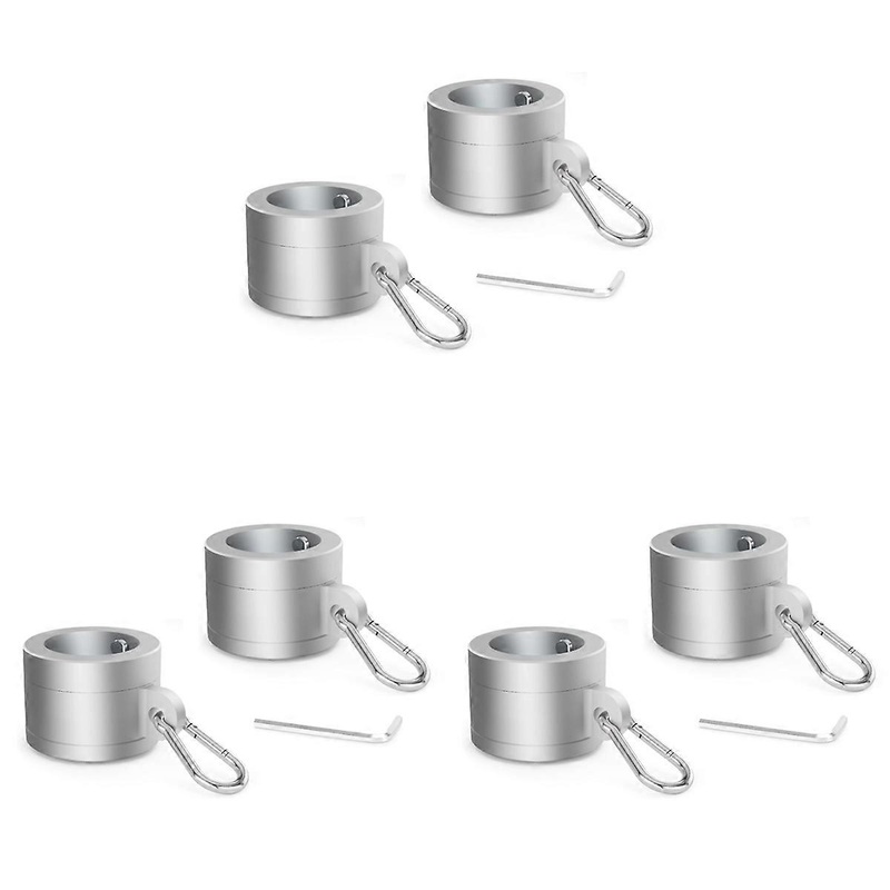 3 Pair Aluminum Alloy Flag Pole Rings 1In, 360 Degree Rotating Flag Mounting Rings for 0.75-1.02 Inc