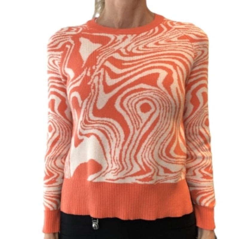Alashan Cashmere Swirl Sweater – Sherbet/Ivory