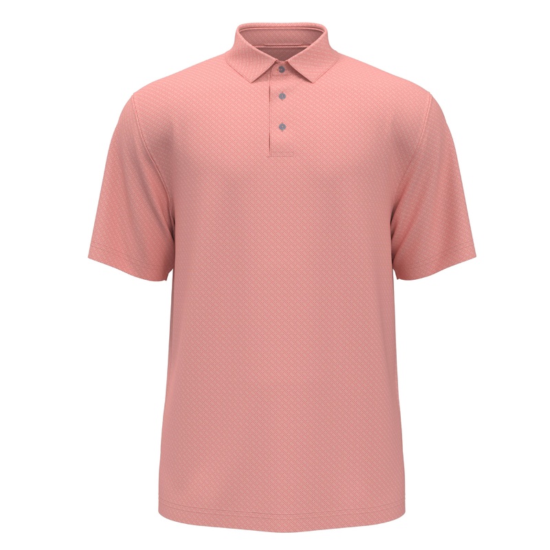 Big & Tall Jacquard 2 Color Geometric Golf Polo