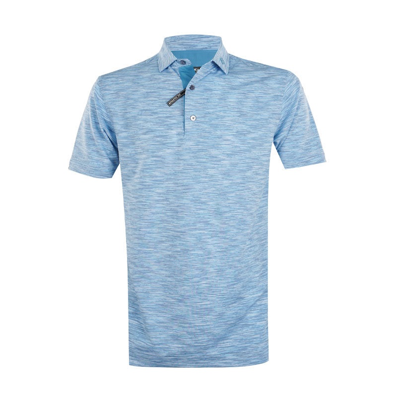 FOOTJOY Lisle Space Dyed Self Collar Men’s Polo (High Tide)