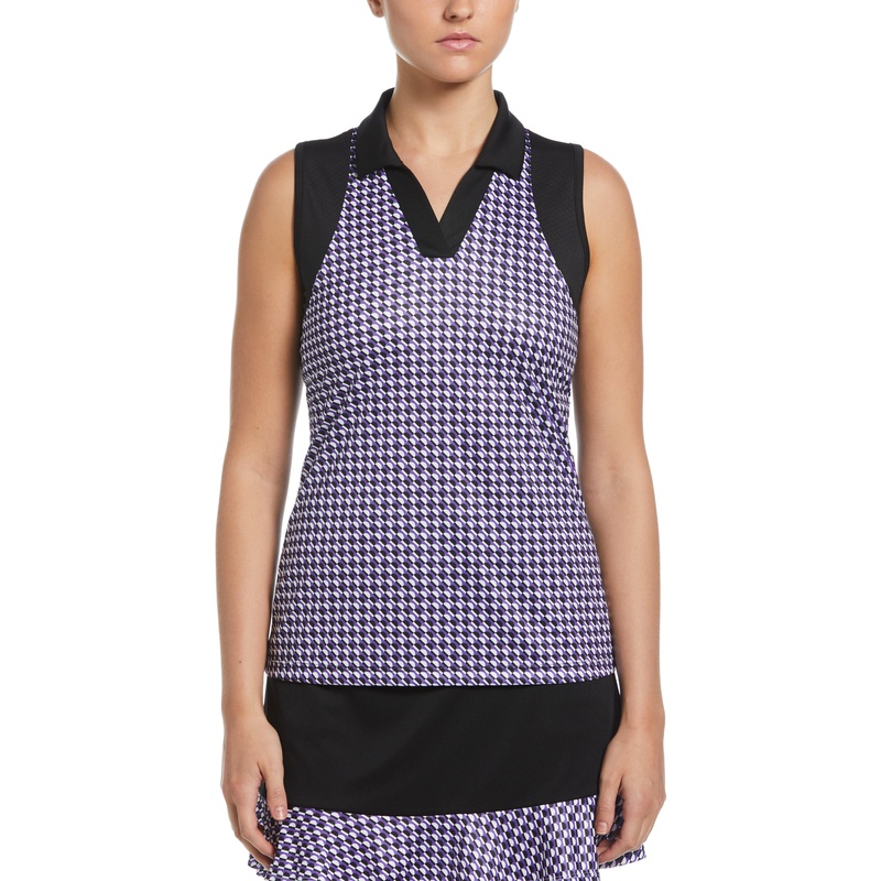 Women’s Diagonal Geo Print Golf Polo
