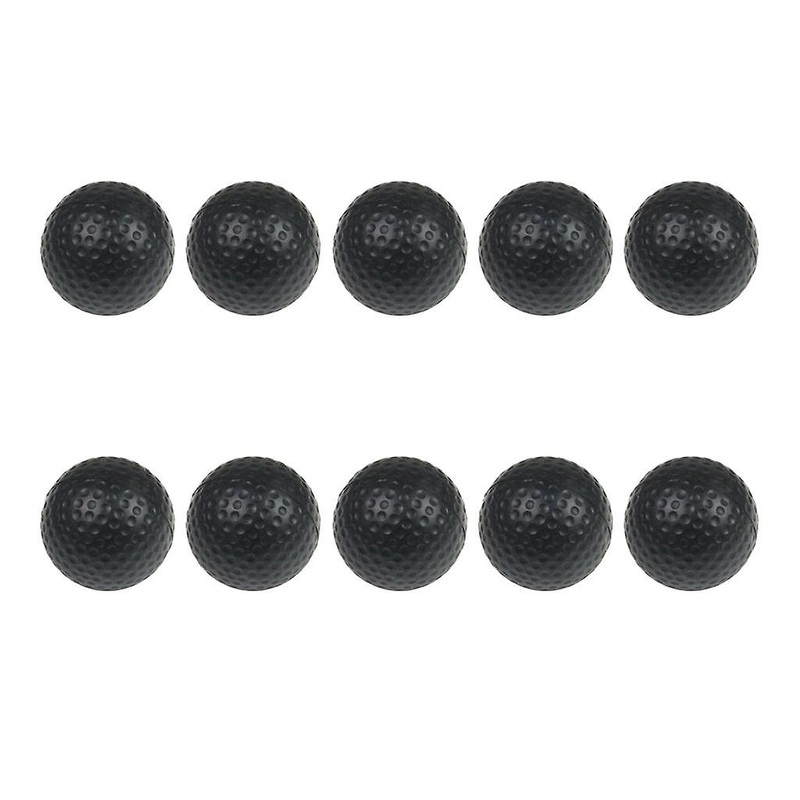 10 Pieces Practice Golf Ball PU Dimpled Elastic Training Golf Ball Red
