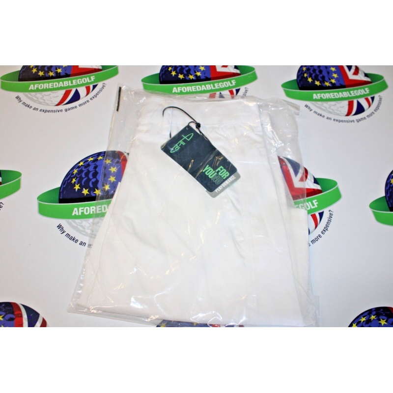 Garbinc Zac Junior Boys Golf Shorts White Size Medium Ages 7-8