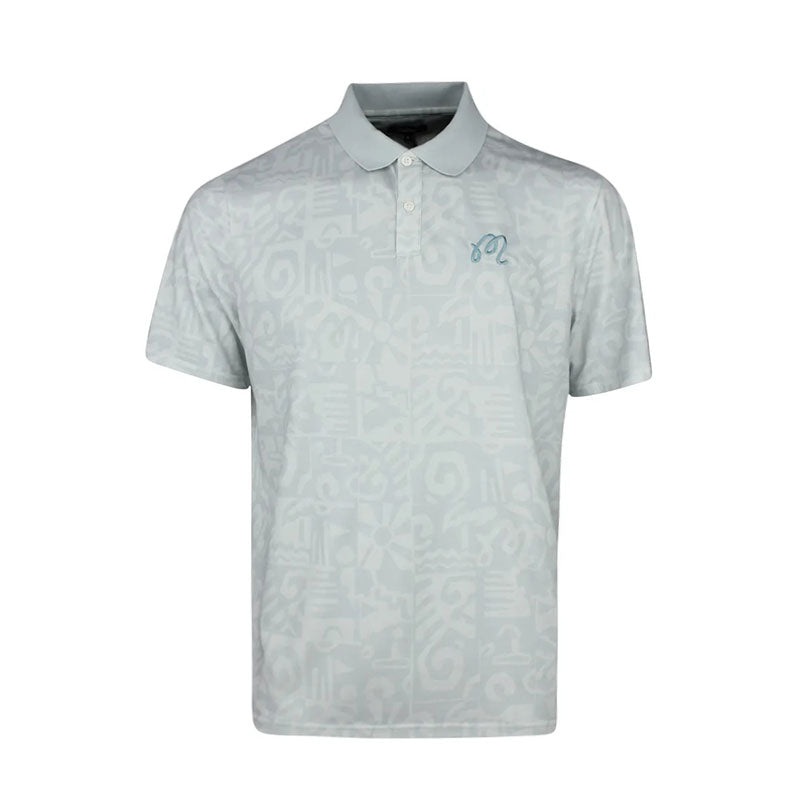 MALBON GOLF Mezzo Performance Men’s Pique Polo (White)