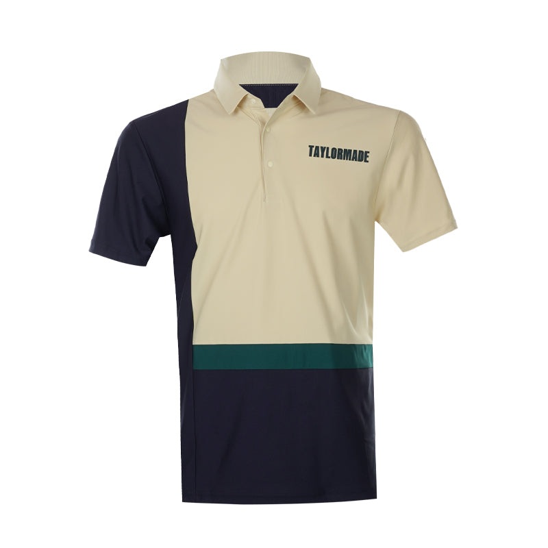 TAYLORMADE Color Block Mens Polo (Cream)