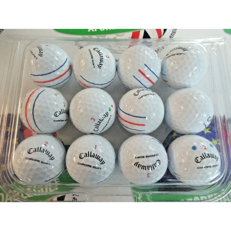 12 Callaway Chrome Soft Triple Track Golf Balls Pearl/Pearl 1 Grade