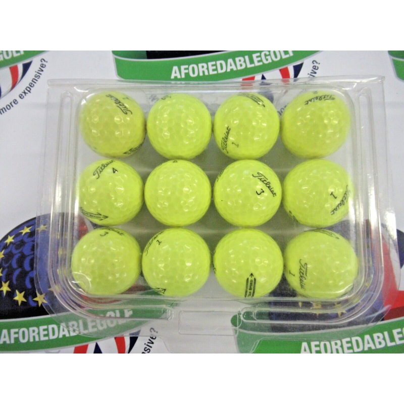 12 Titleist Tour Speed Yellow Golf Balls Pearl/Pearl 1 Grade