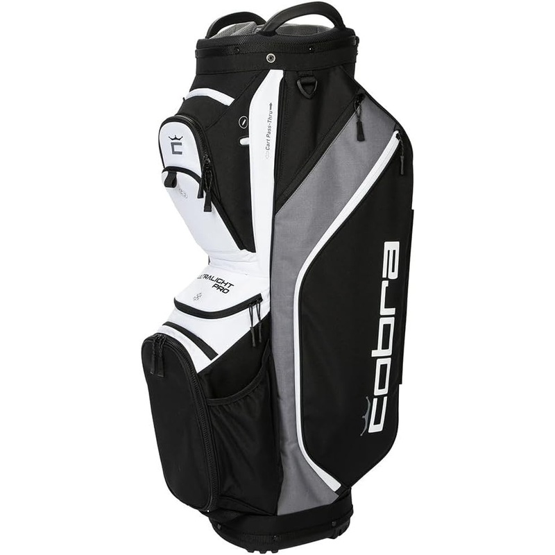 new cobra ultralight pro cart bag black/white/grey