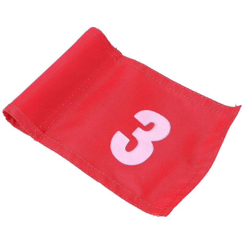 Numbered Golf Flags Golf Practice Marker Red Rectangular Style 19x13cm 1Pcs