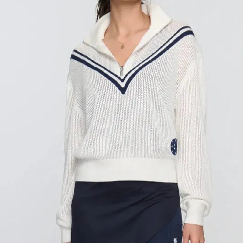 Pickletini Karla Sweater – White/Navy