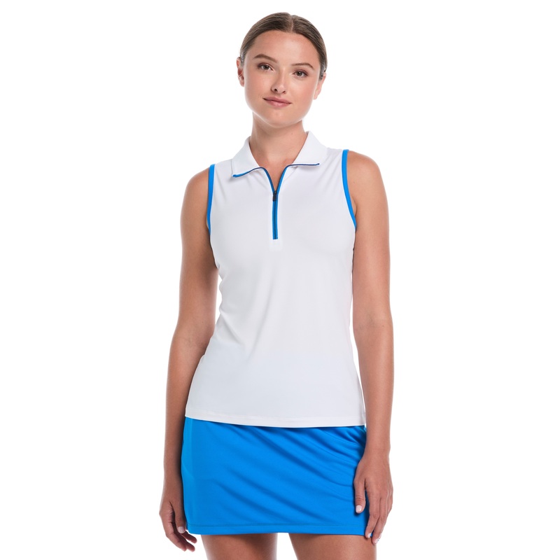 Women’s Color Block Golf Shirt with Convertible Collar