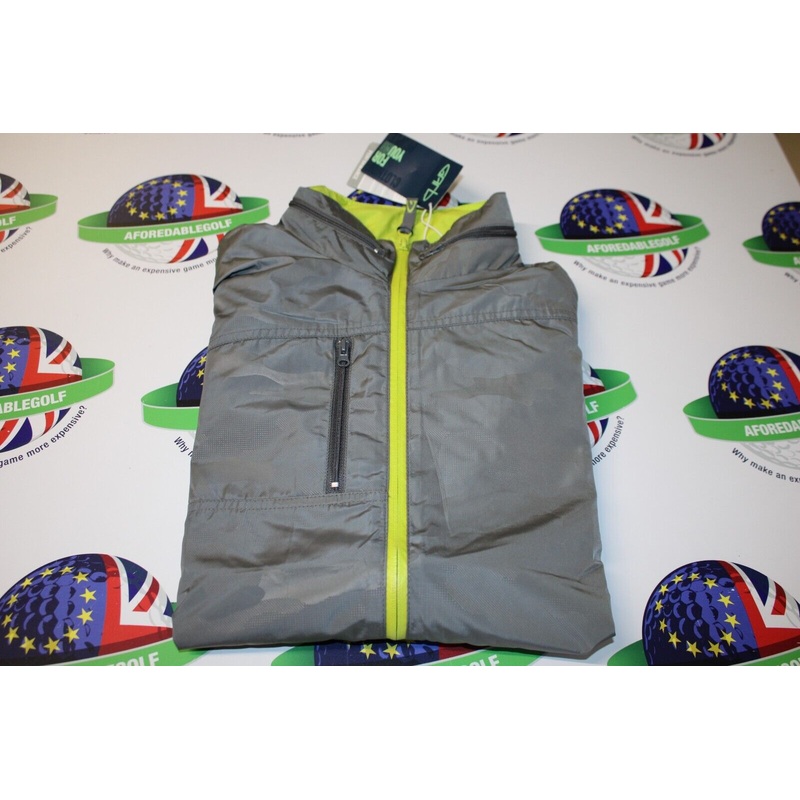 Garbinc Whitten Camo Junior Waterproof Jacket Large Age 9-10 Grey Camo Yellow