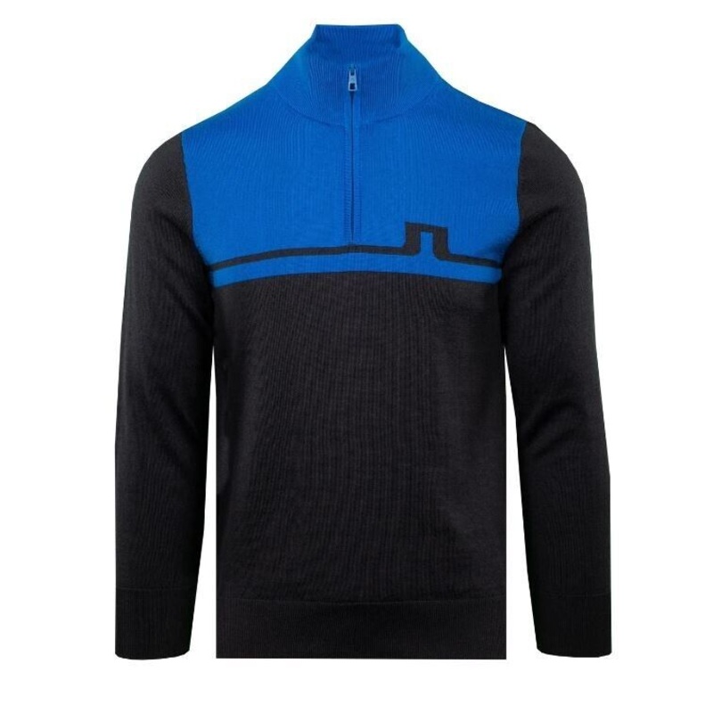 J Lindeberg Theo Zipped Golf Sweater Egyptian Blue UK Size XL