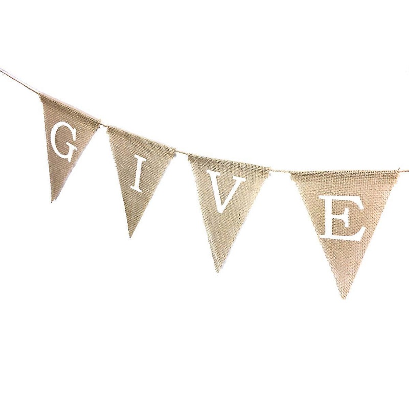 Thanksgiving Banner Bunting Burlap Material Multi Colored 2 8M Garland Pennant Flags For Home 1 Set