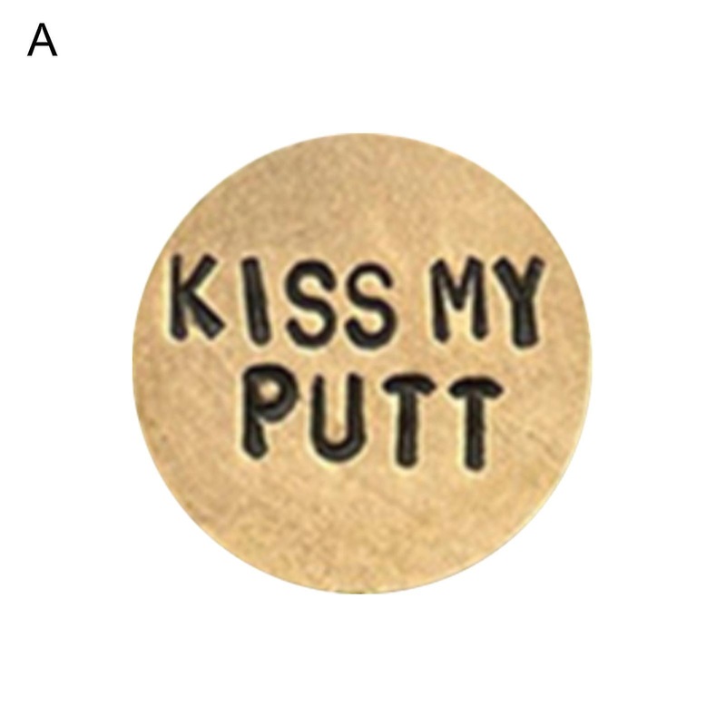 Alloy Golf Markers Funny Words Mini Good Toughness Golf Hat Marker For Golf Court