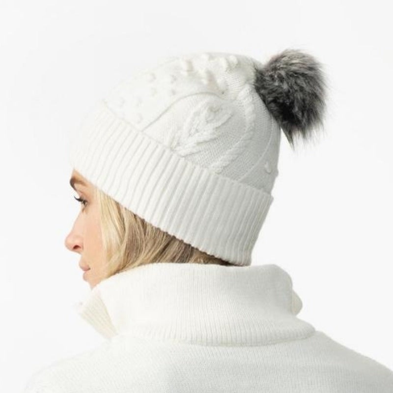 Daily Sports Amedine Knit Hat (pom pom) – White