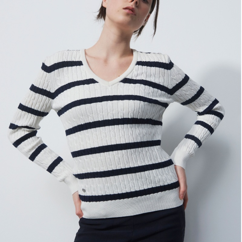 Daily Sports Dole Pullover – White/Navy