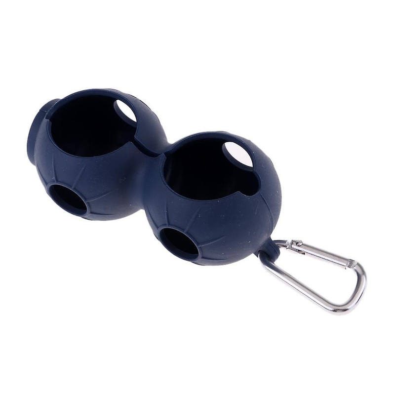 Durable Golf Ball Holder Carrier With Snap Clip For 2 Golf Balls Pink