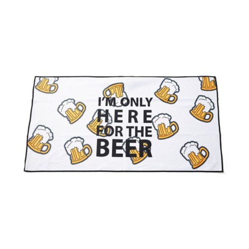 Here For Beer Microfibre Players Towel – White