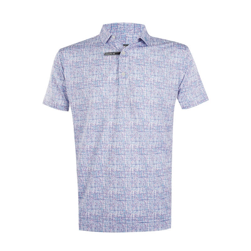 FOOTJOY Tweed Lisle Men’s Polo (White/Blue)