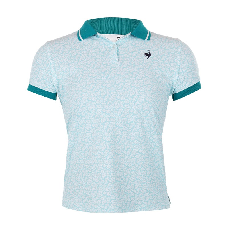 LE COQ SPORTIF GOLF Flower Pattern Women’s Polo (Emerald)