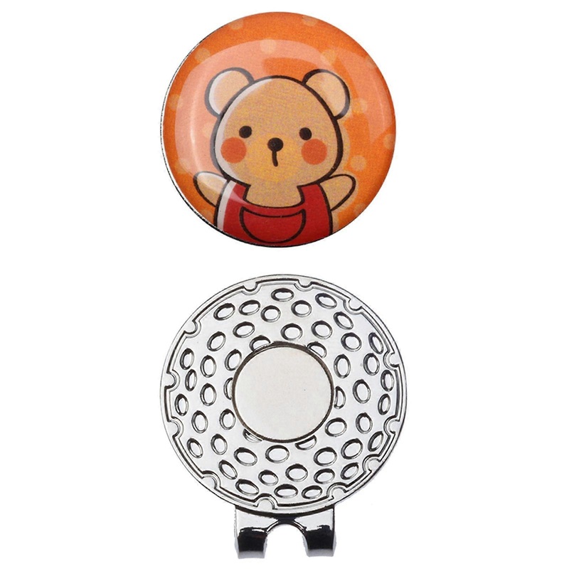 Magnetic Golf Ball Marker Hat Clip 0.98 Inch Ball Marker Golf Gift Assorted Pattern Zinc Alloy Hat Clip with Golf Marker  12