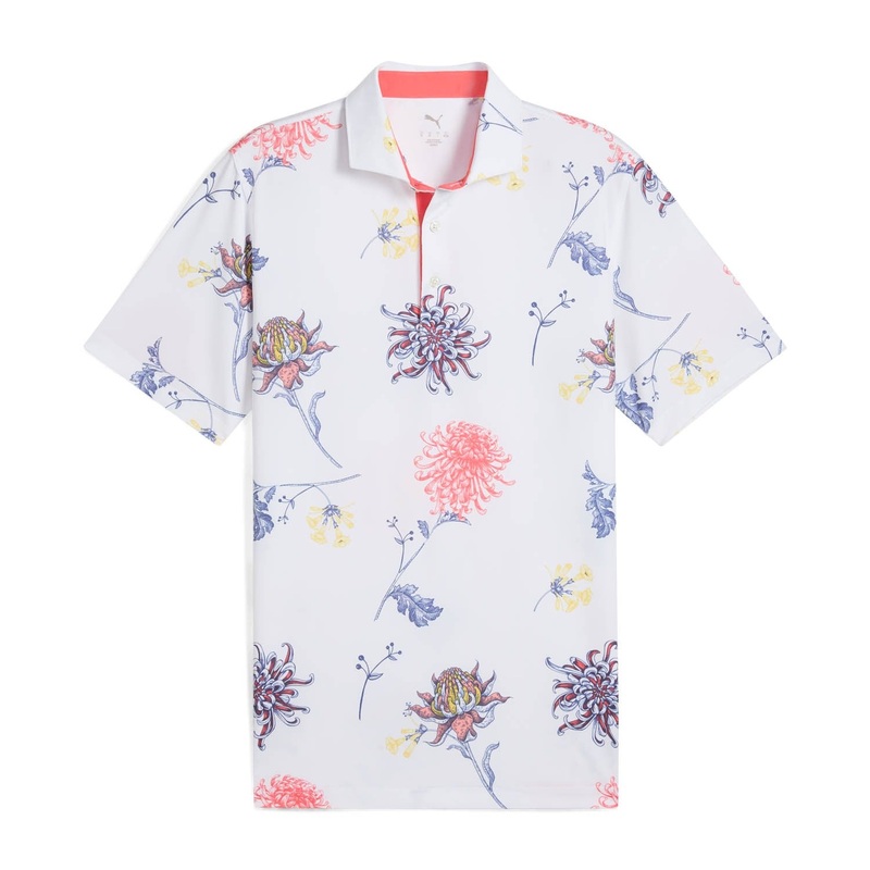 MATTR Dahlia Polo – White Glow/Peach Frost