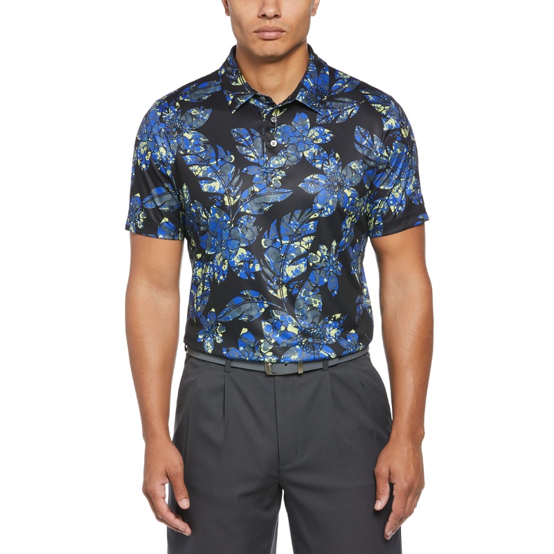 Men’s Short Sleeve Botanical Print Polo