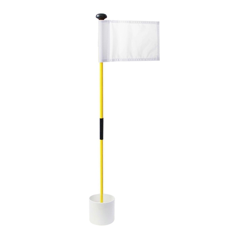 Portable 2-Section Golf Flagsticks Set Golf Practice Folding Putting Green