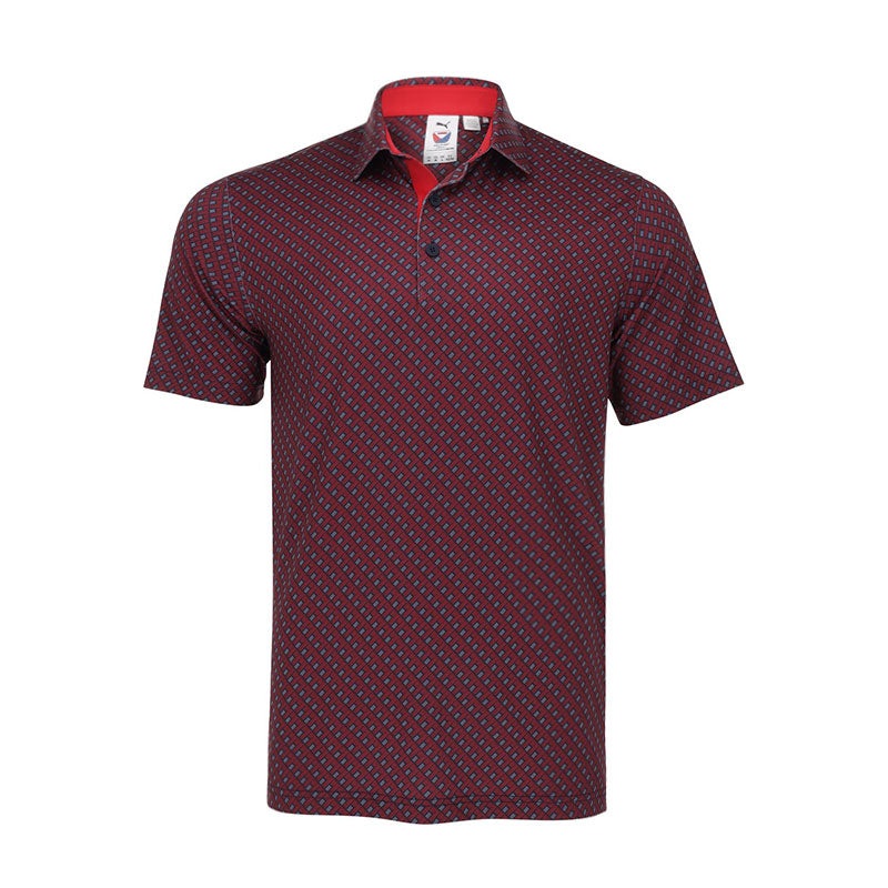 PUMA Volition Multi Flag Men’s Polo (Navy/Red)