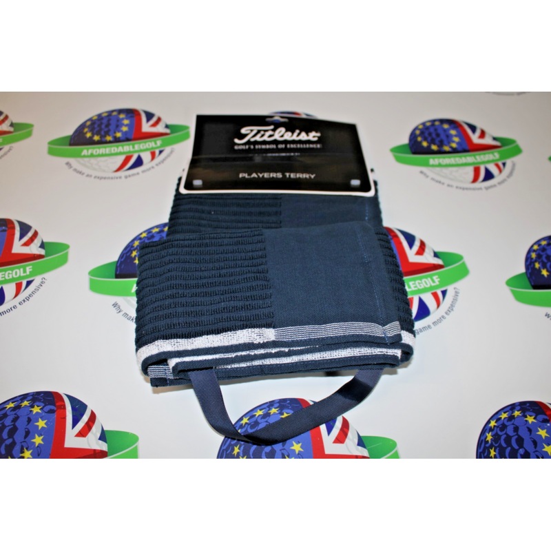 Titleist Players 20 x 40 full loop terry 100% cotton navy golf towel