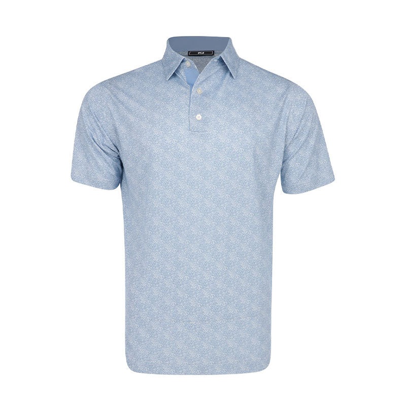 FOOTJOY Speckle Lisle Men’s Polo (Blue)