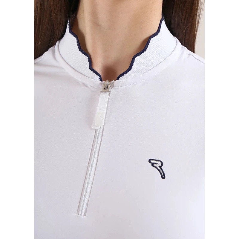 Cherv Asteroide S/L Mock Neck Top – White