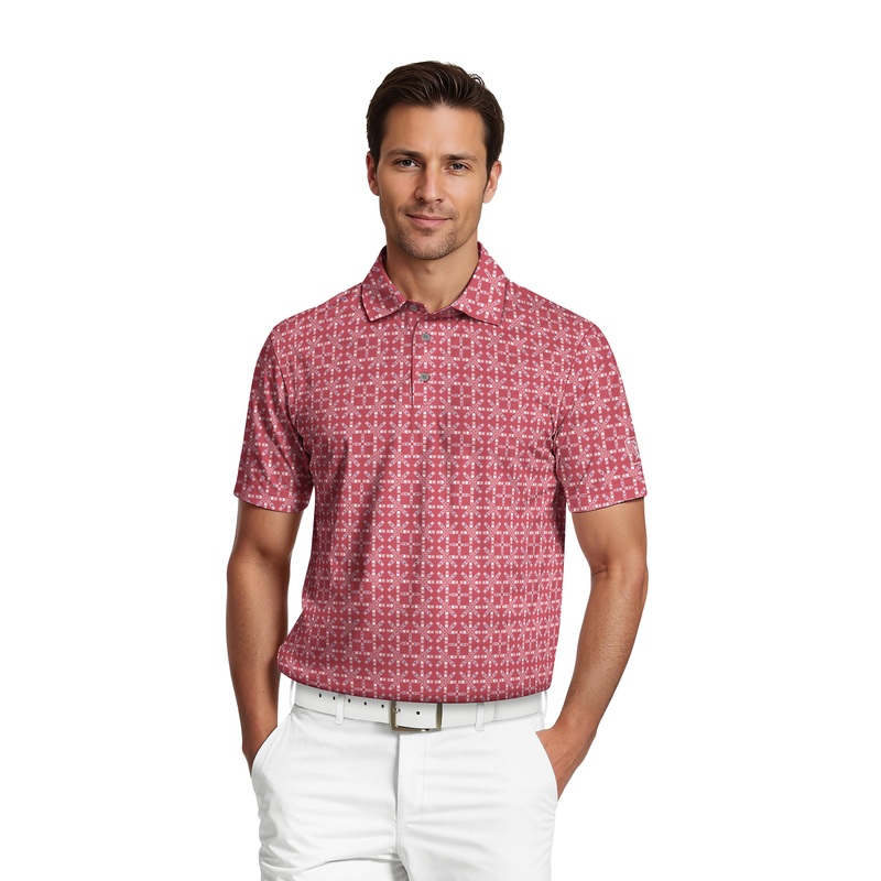 Men’s Layered Boat Print Golf Polo